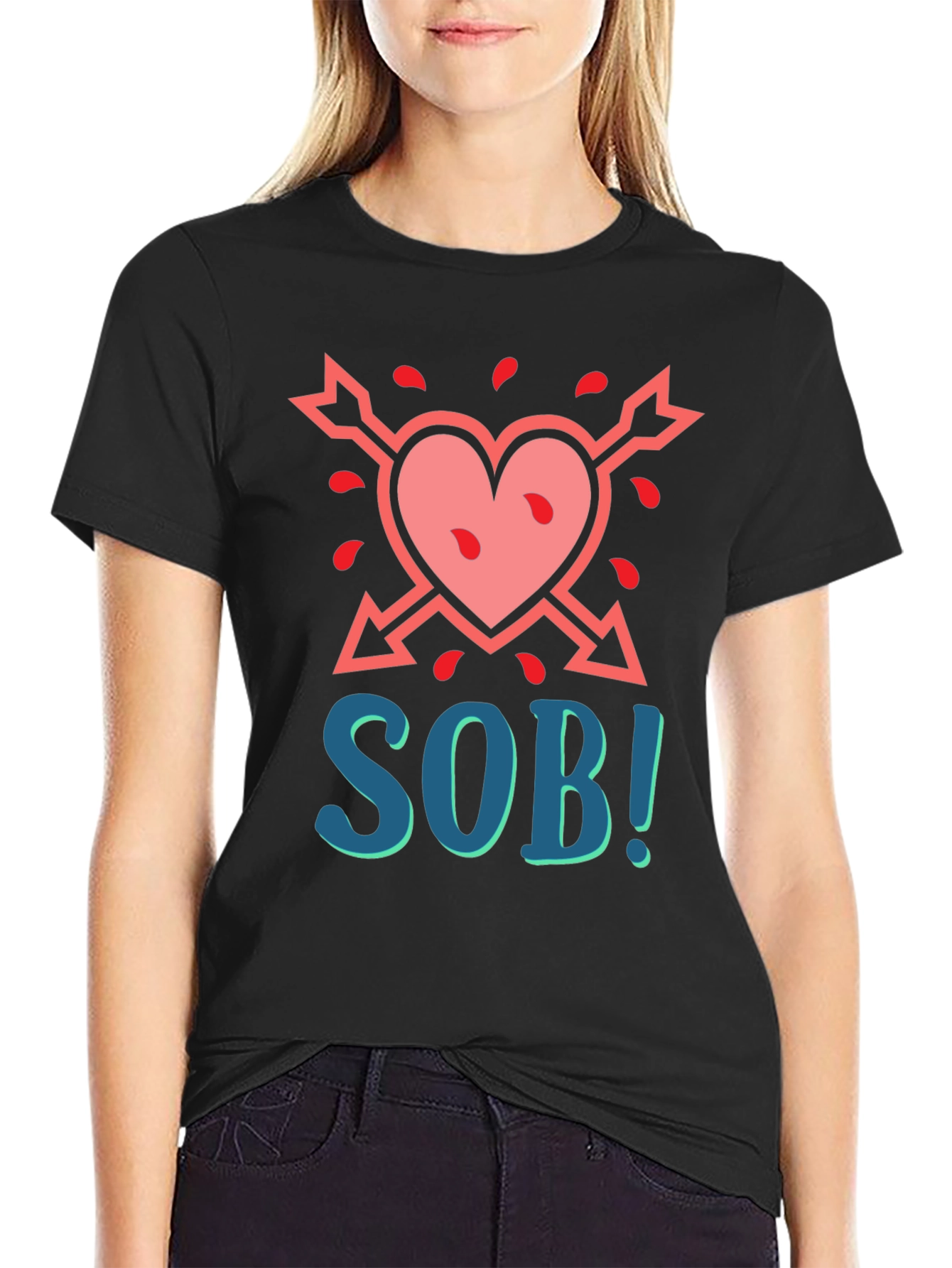 SOB Heart Arrow Graphic T-Shirt