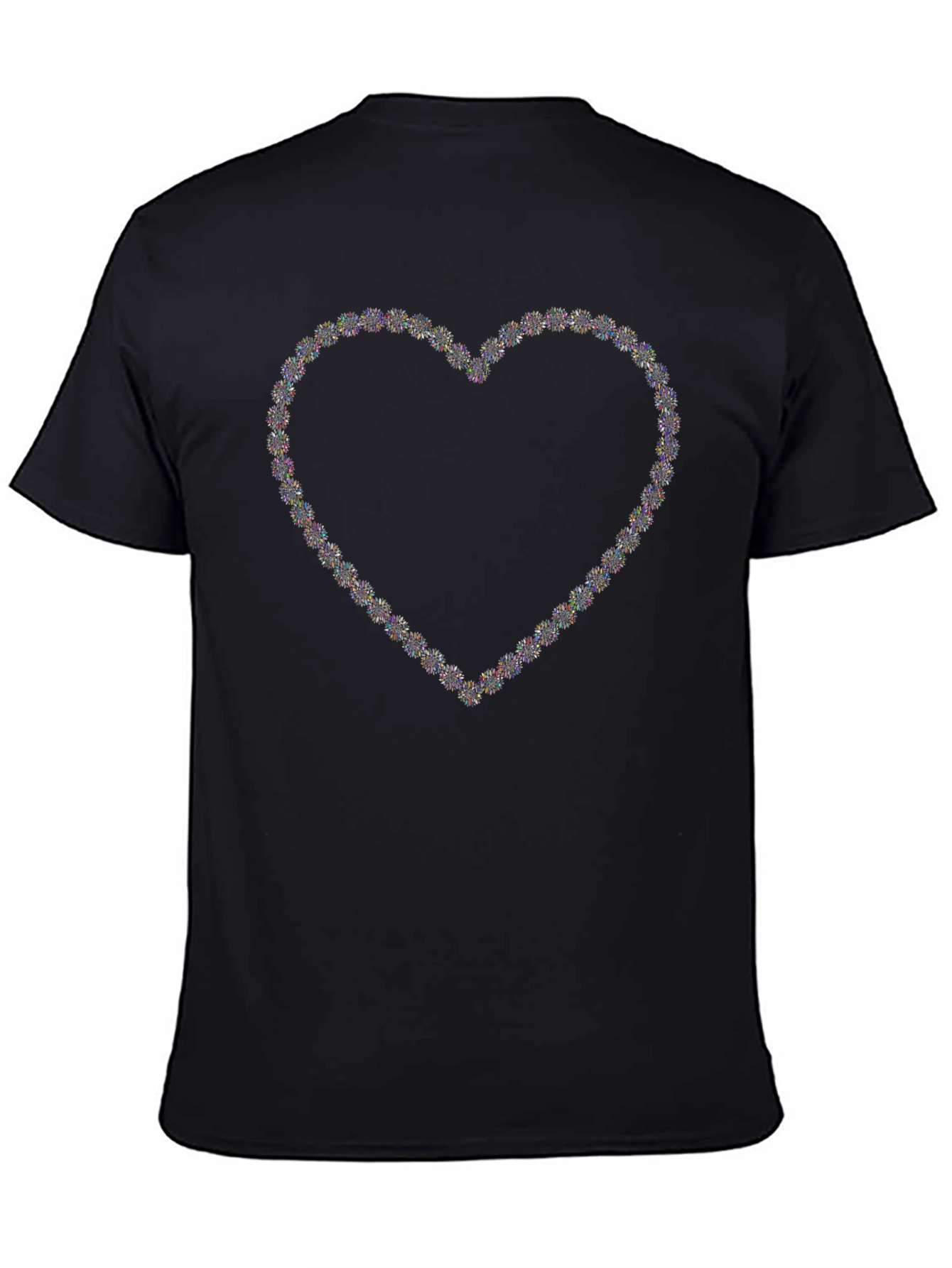 Heart Sparkle Graphic Black T-Shirt