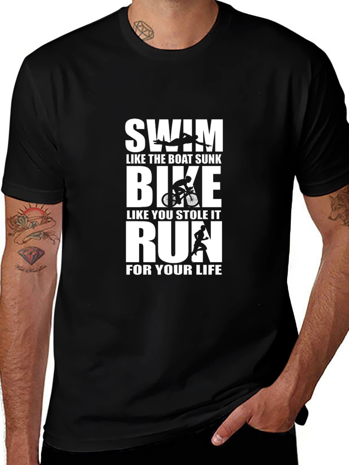 Triathlon T-Shirt: Swim Bike Run