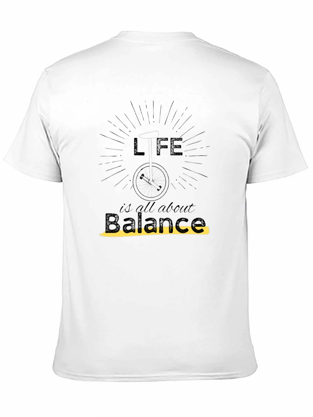 Life is Balance Graphic Black T-Shirt