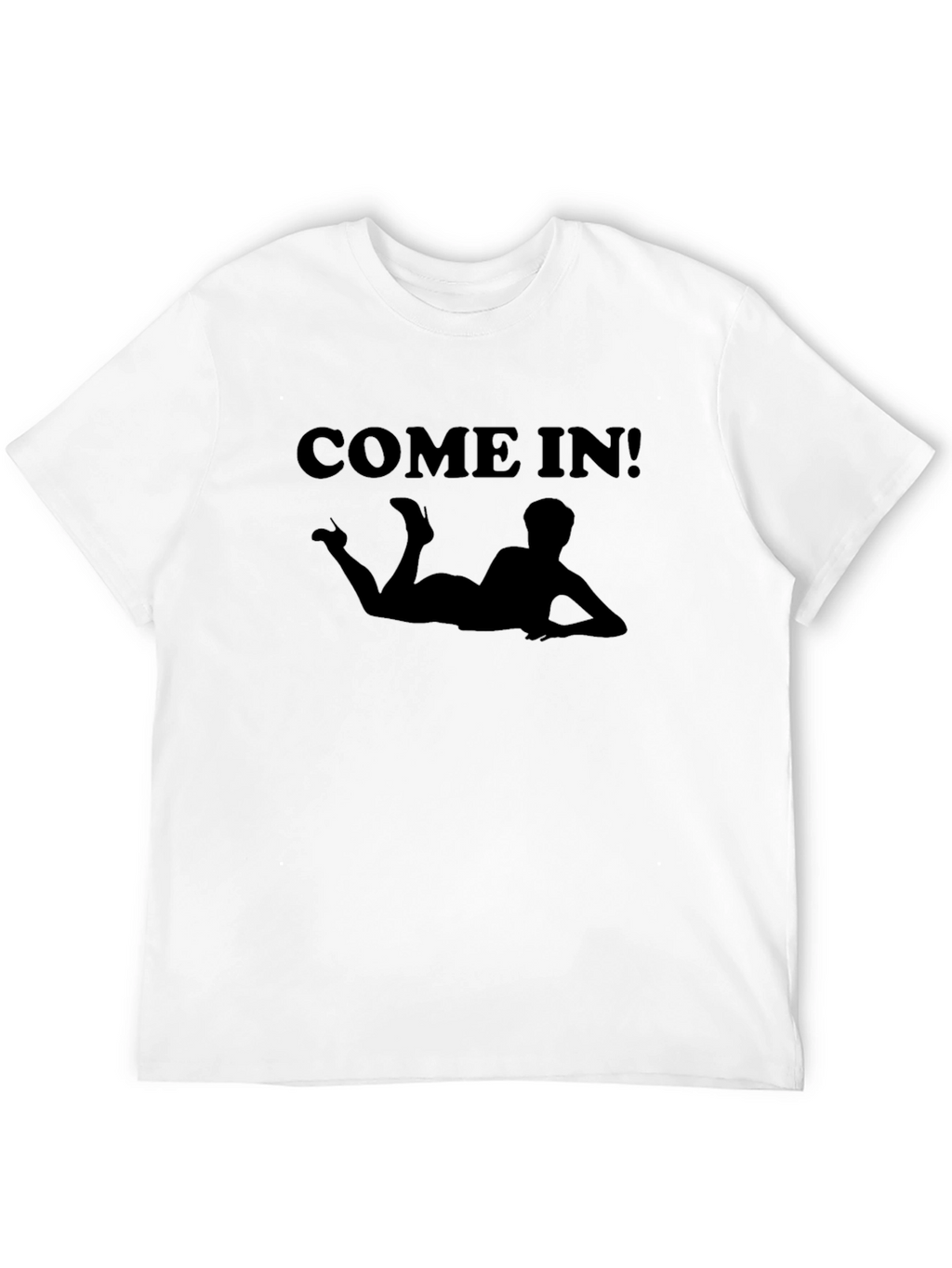 Come In! Graphic Tee - Black Novelty Shirt