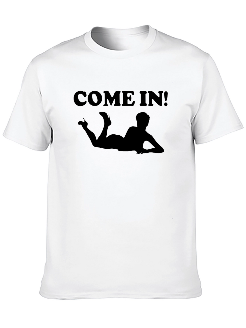 Come In! Graphic Tee - Black Novelty Shirt