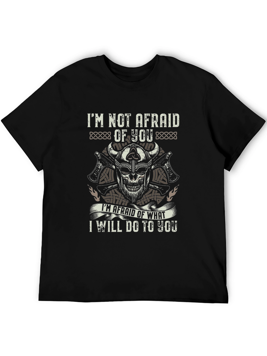 Viking Skull Graphic Tee - Not Afraid