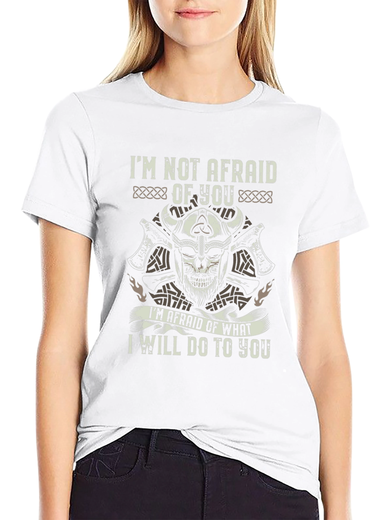 Viking Skull Graphic Tee - Not Afraid