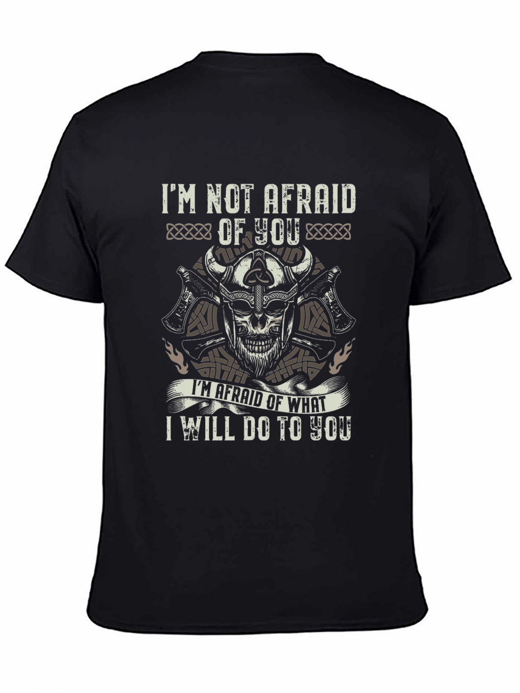 Viking Skull Graphic Tee - Not Afraid