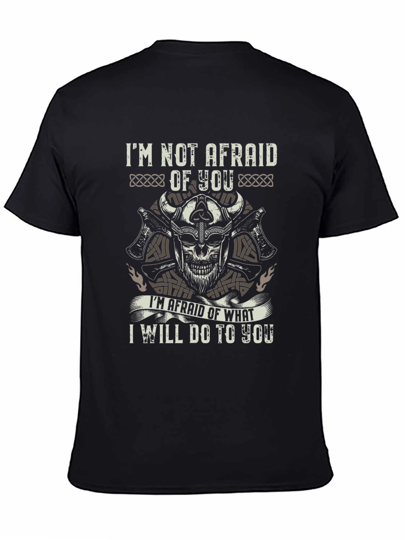 Viking Skull Graphic Tee - Not Afraid