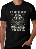 Viking Skull Graphic Tee - Not Afraid