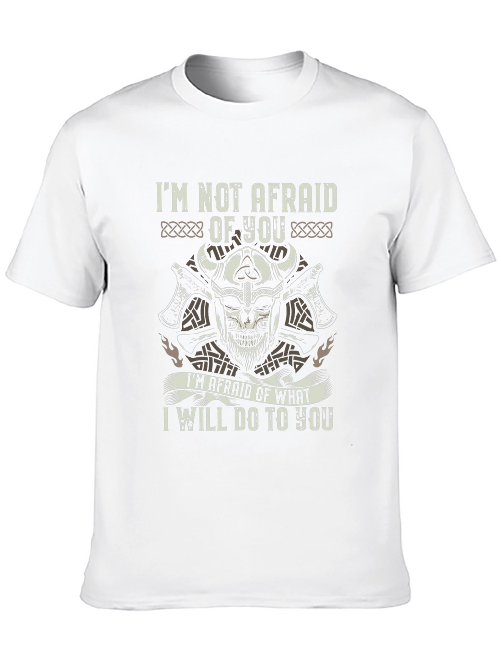 Viking Skull Graphic Tee - Not Afraid
