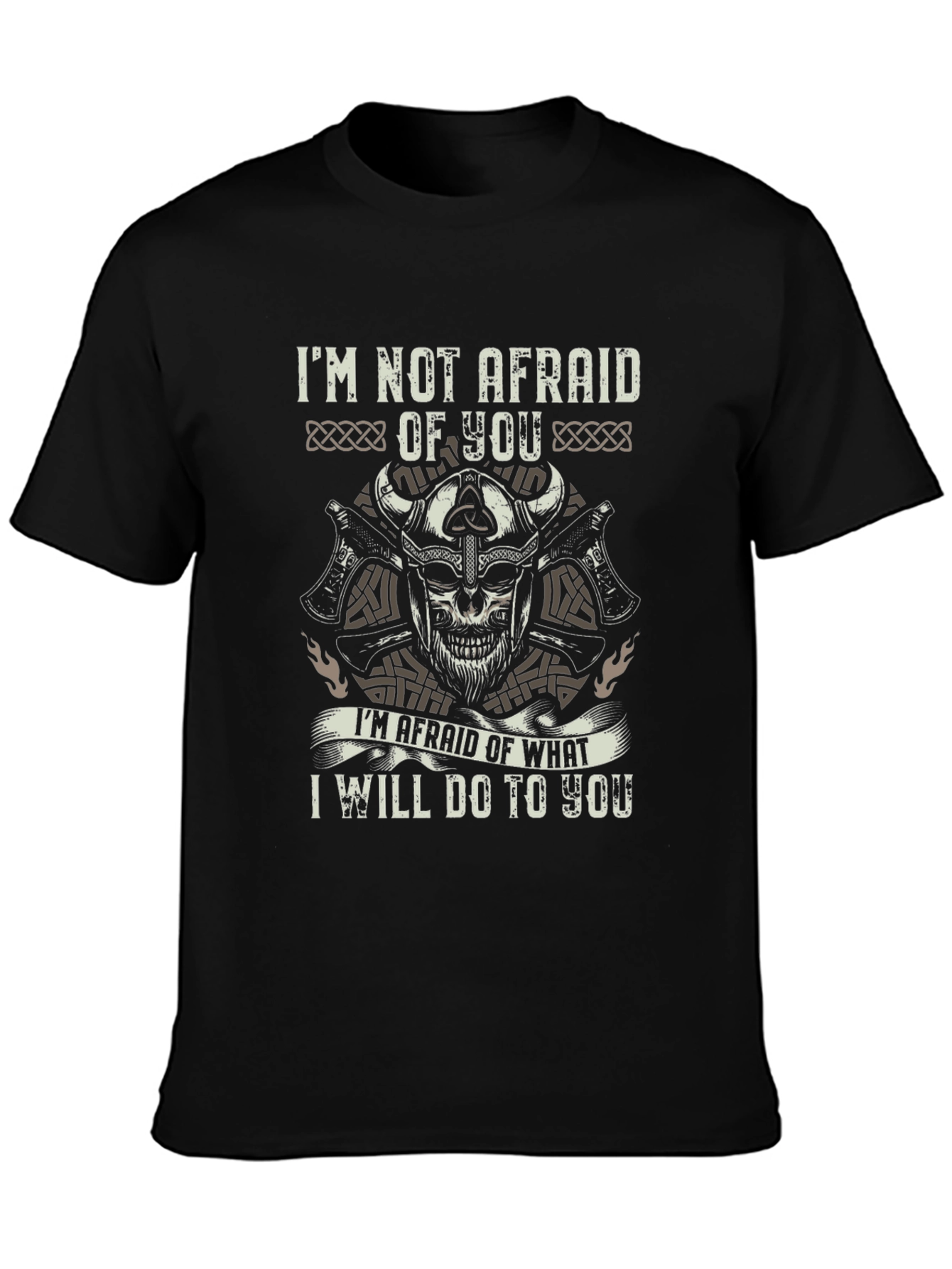 Viking Skull Graphic Tee - Not Afraid