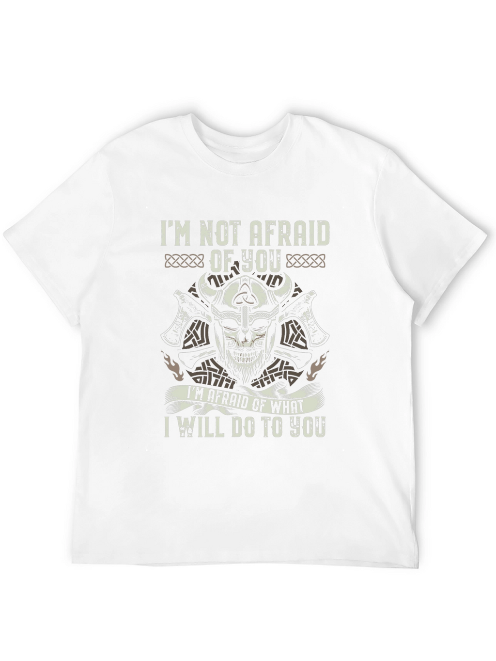 Viking Skull Graphic Tee - Not Afraid