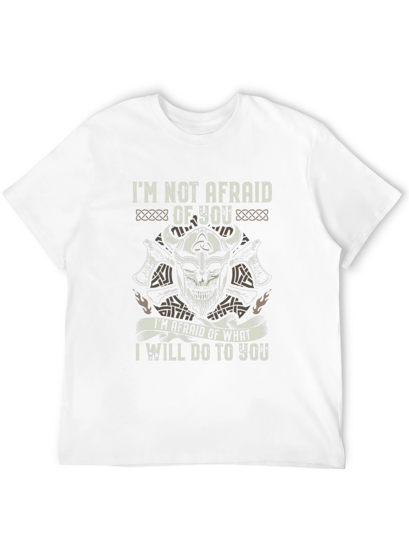 Viking Skull Graphic Tee - Not Afraid