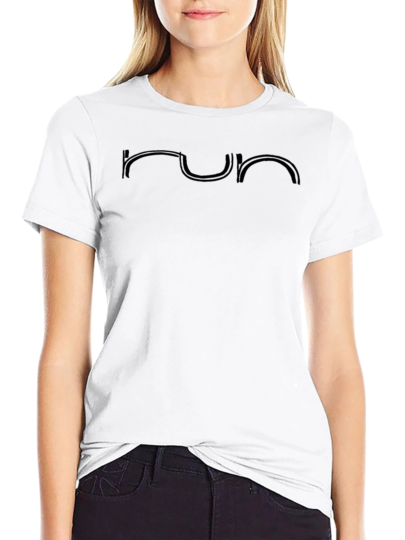 Minimalist Run Graphic Black T-Shirt