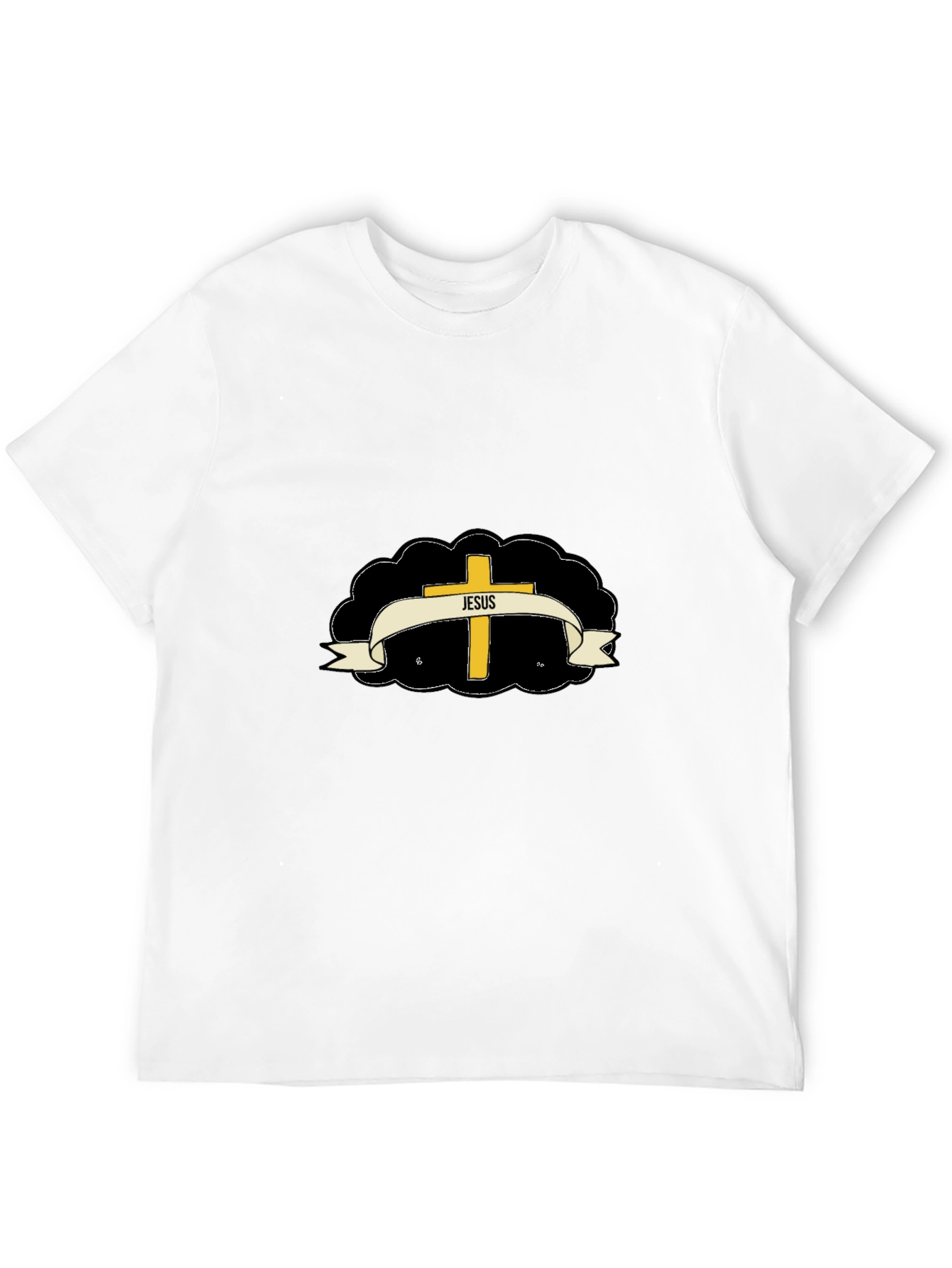 Jesus Cross Graphic T-Shirt - Stylish Religious Apparel