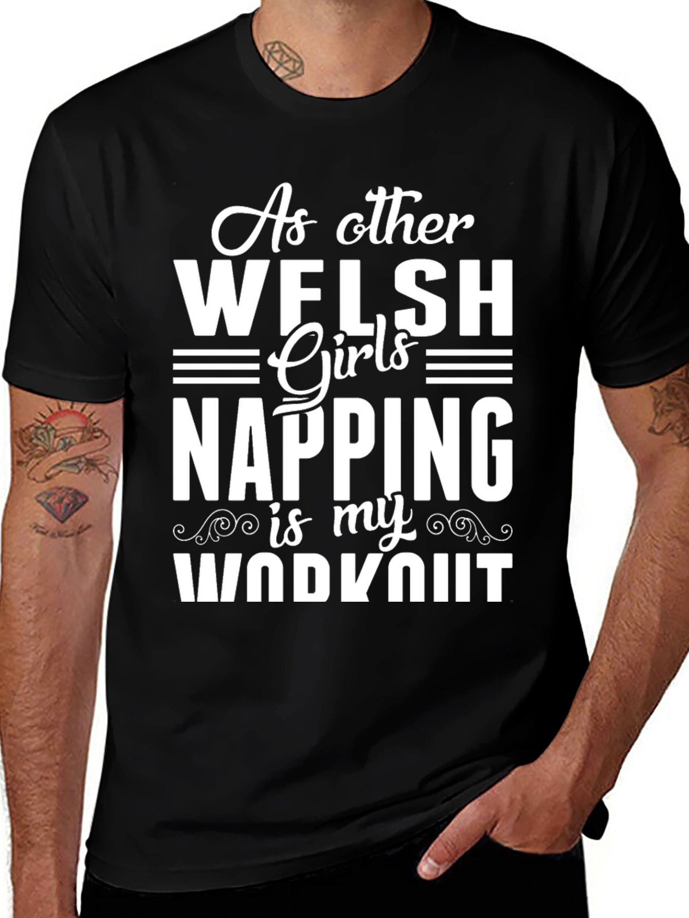 Welsh Girl Napping Workout Tee