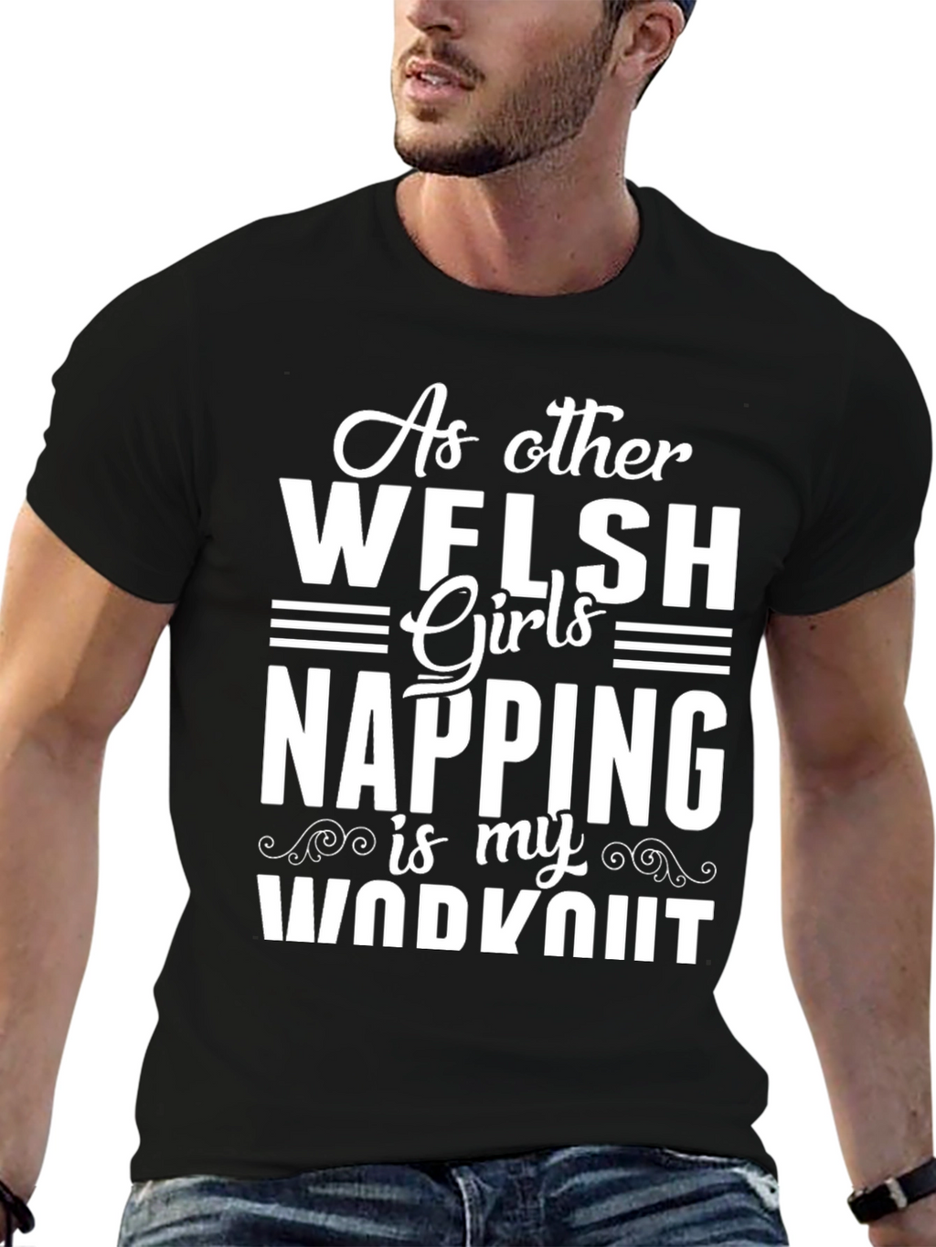 Welsh Girl Napping Workout Tee