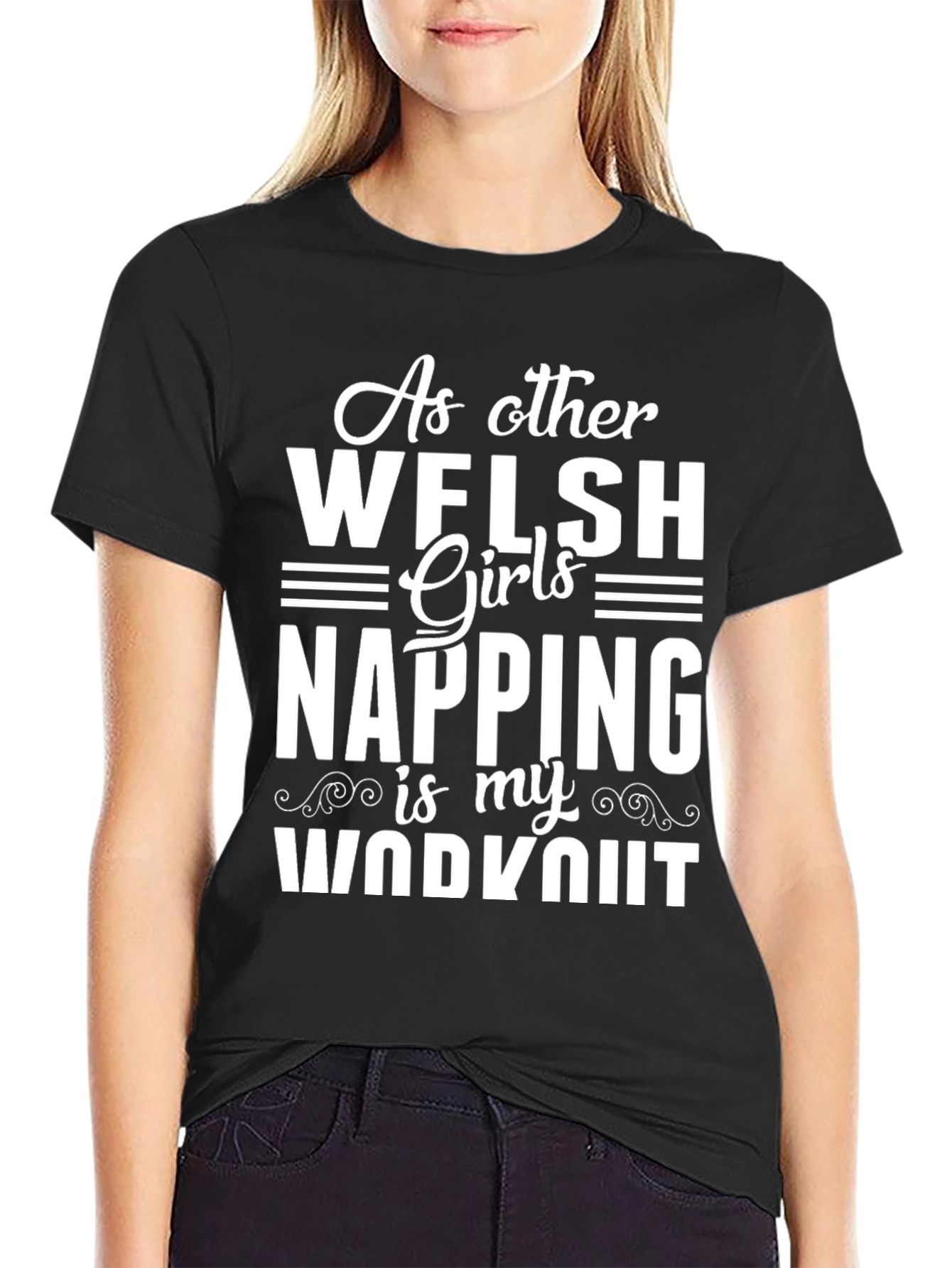Welsh Girl Napping Workout Tee