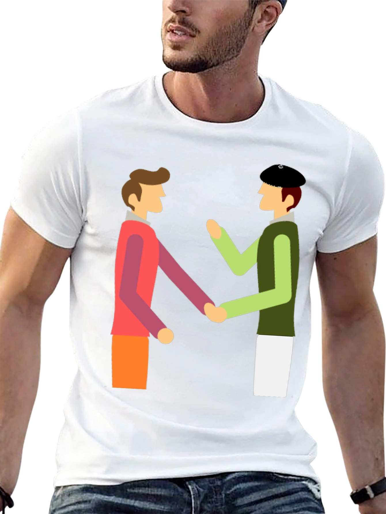 Graphic T-Shirt - Handshake Design