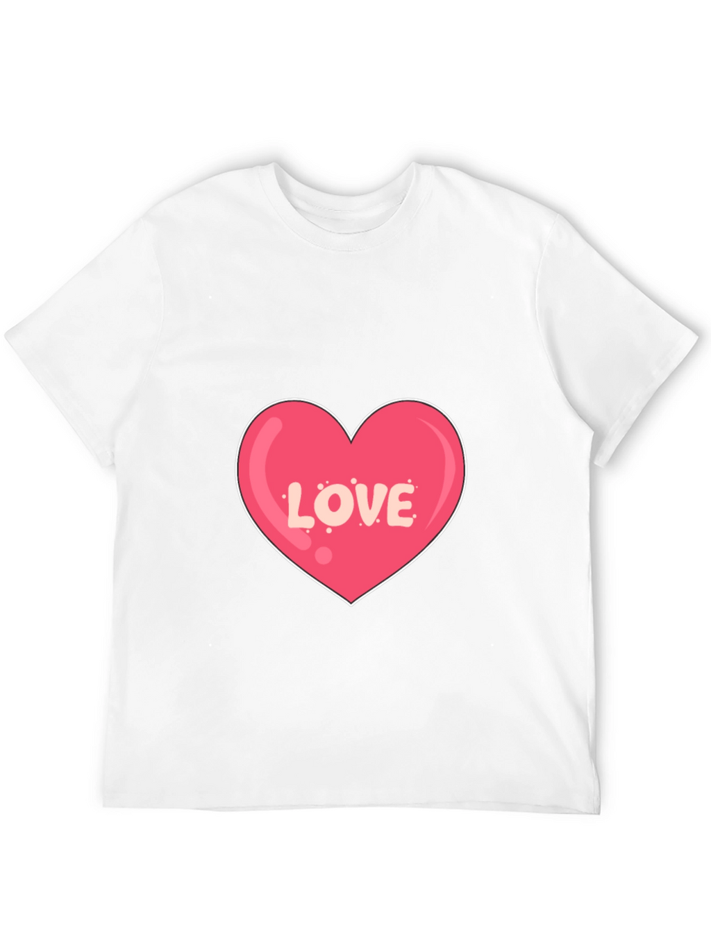 Love Heart Graphic Print Black T-Shirt