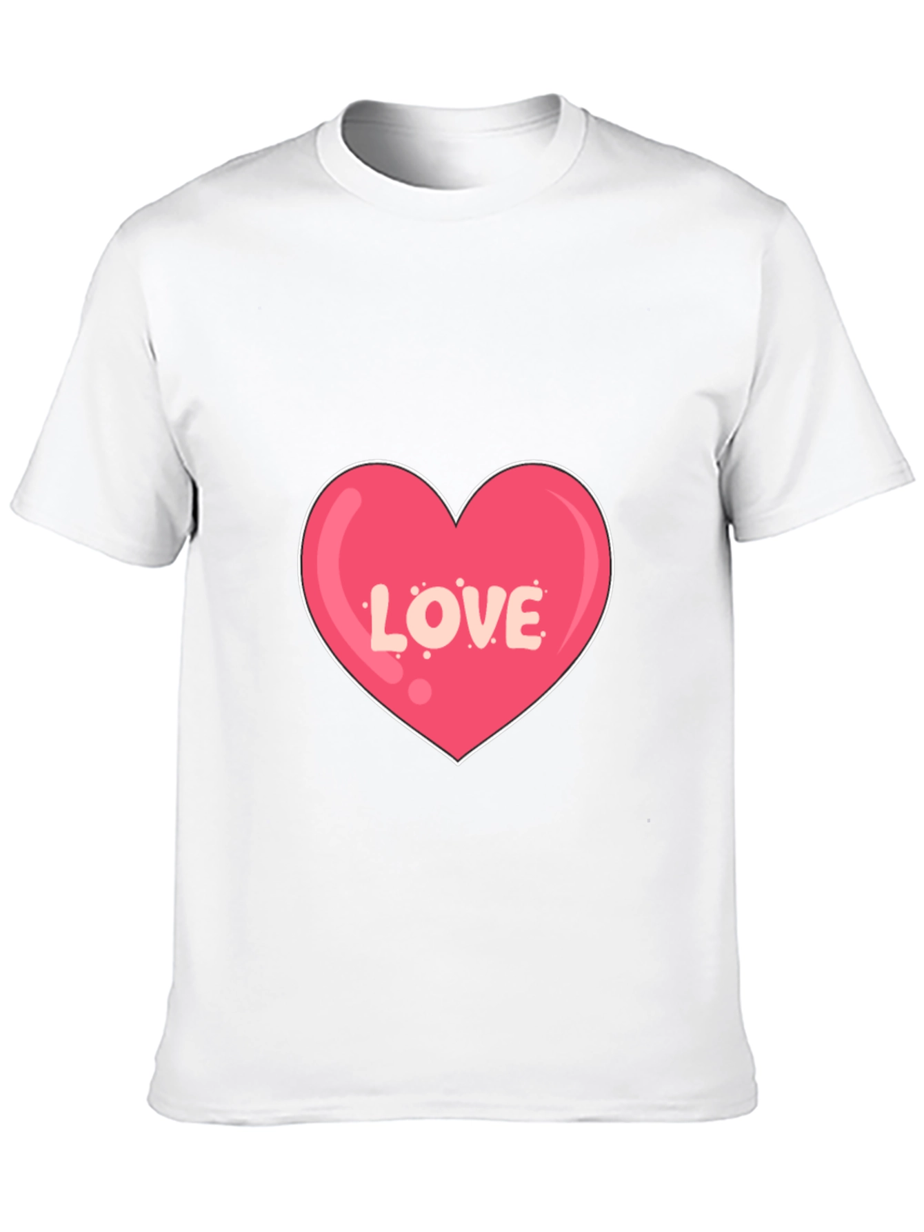 Love Heart Graphic Print Black T-Shirt