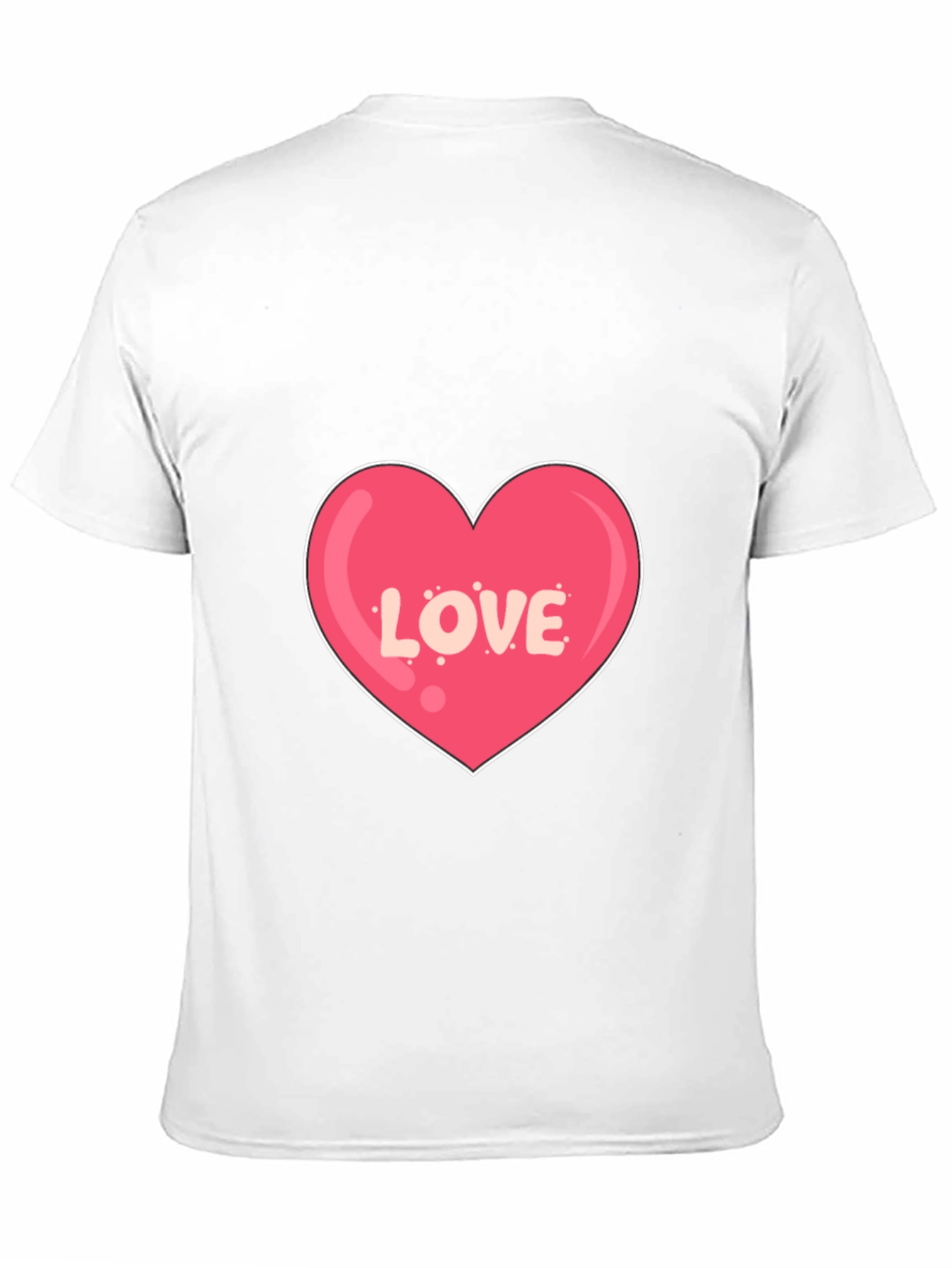 Love Heart Graphic Print Black T-Shirt