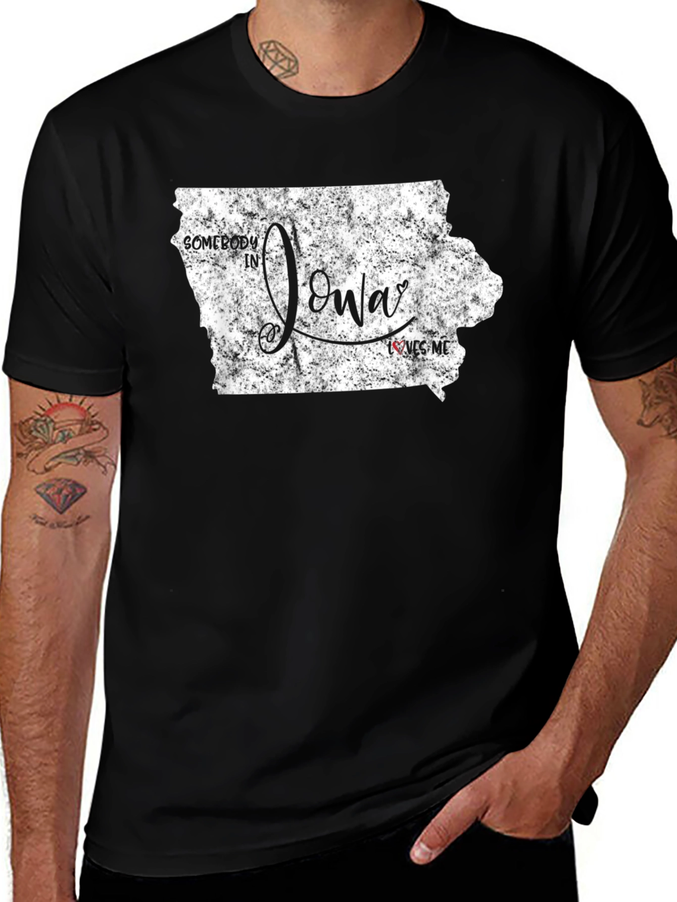 Iowa Love Graphic Tee - Black