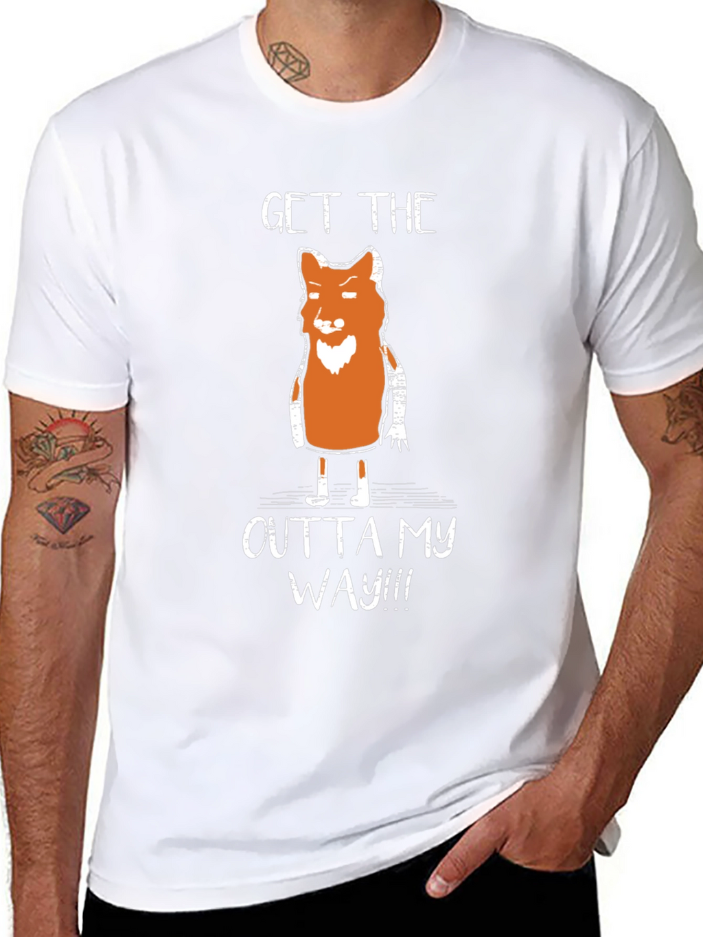 Funny Fox Graphic T-Shirt - Get Outta My Way