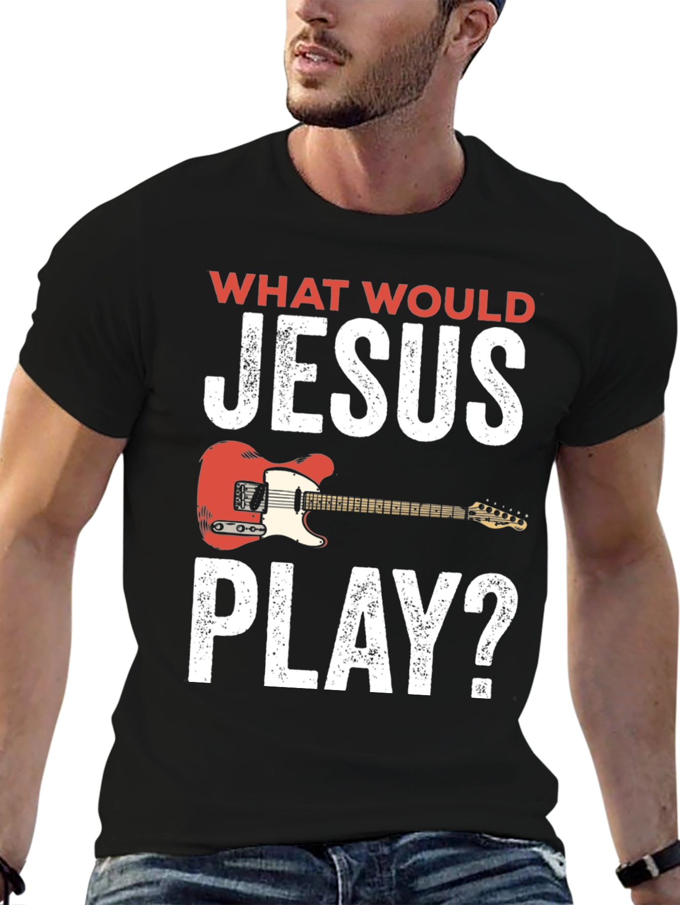 What Would Jesus Play T-Shirt - Guitar Edition
