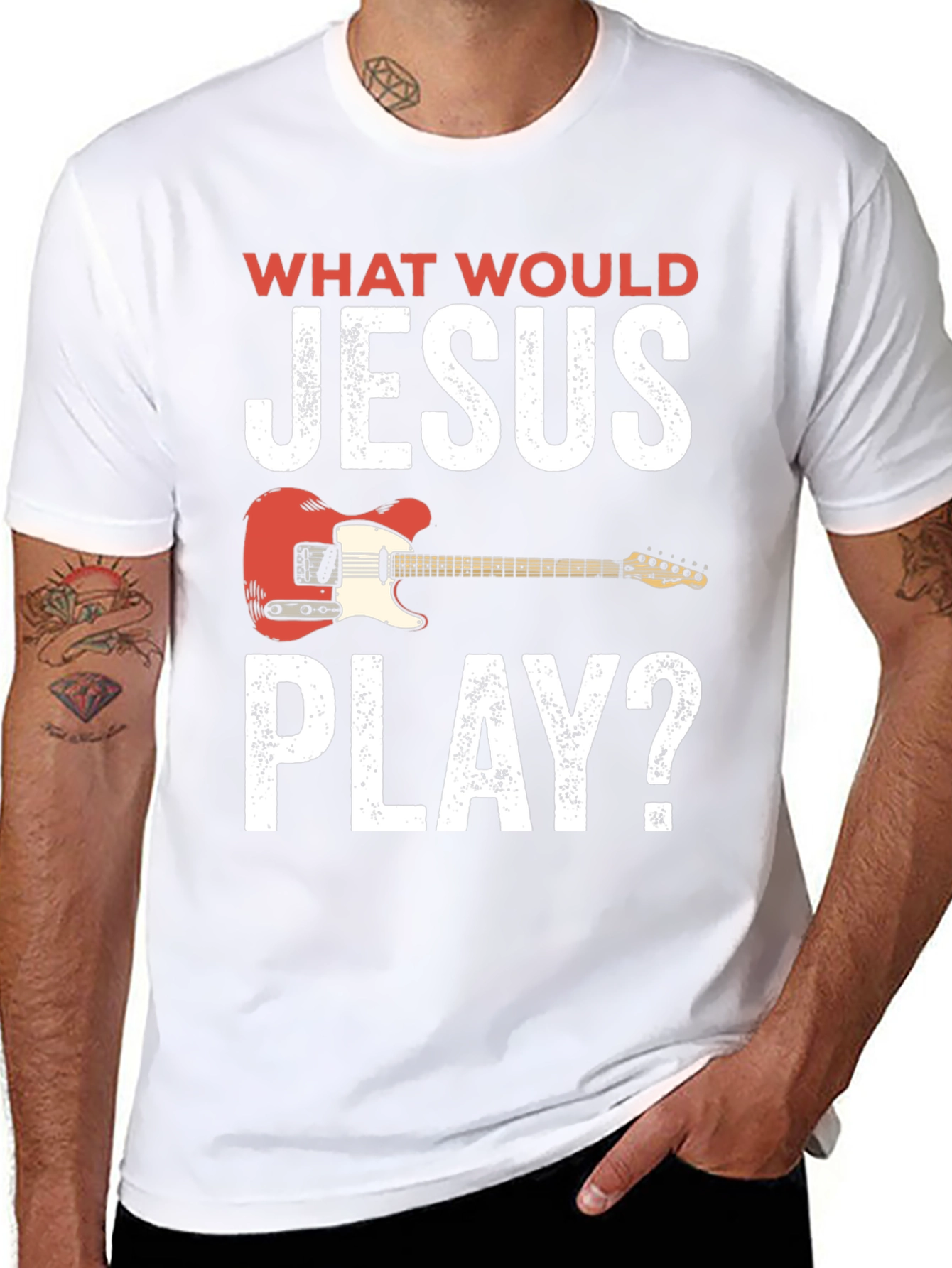 What Would Jesus Play T-Shirt - Guitar Edition