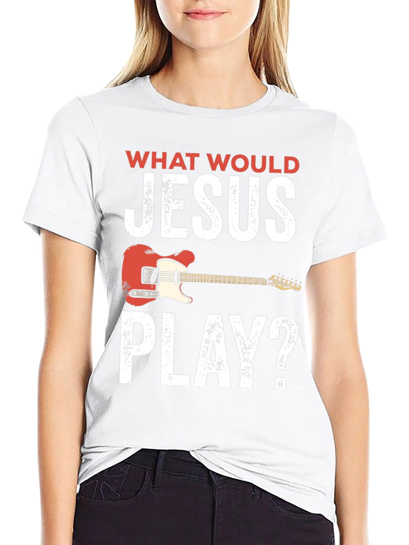 What Would Jesus Play T-Shirt - Guitar Edition