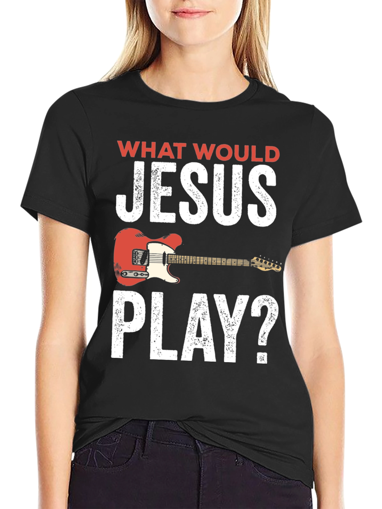 What Would Jesus Play T-Shirt - Guitar Edition