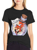 Whimsical Fox in a Bottle Graphic Tee
