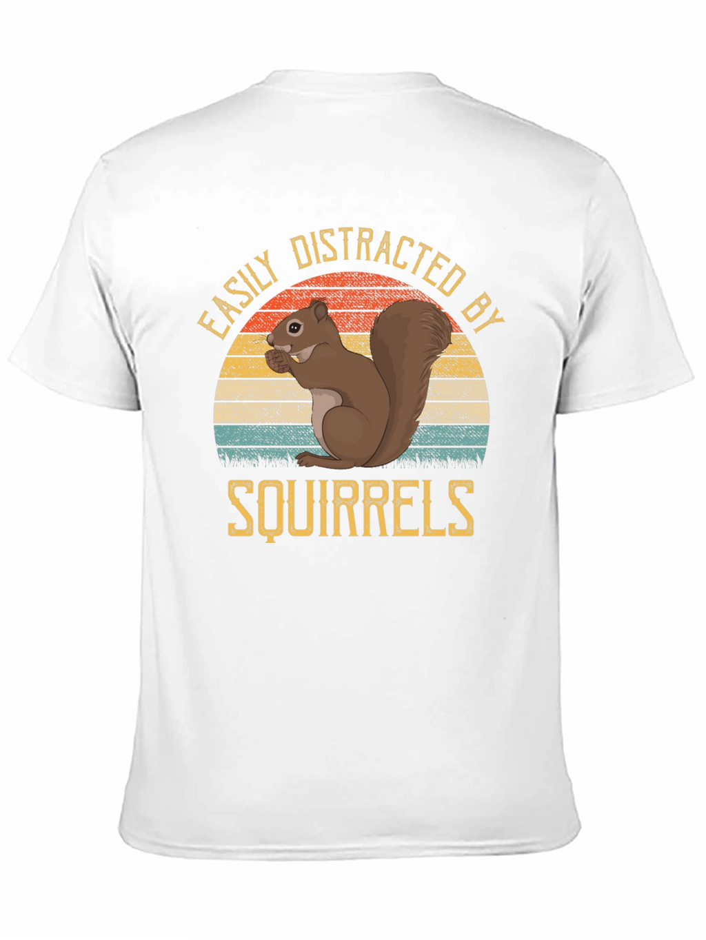 Easily Distracted by Squirrels Black T-Shirt