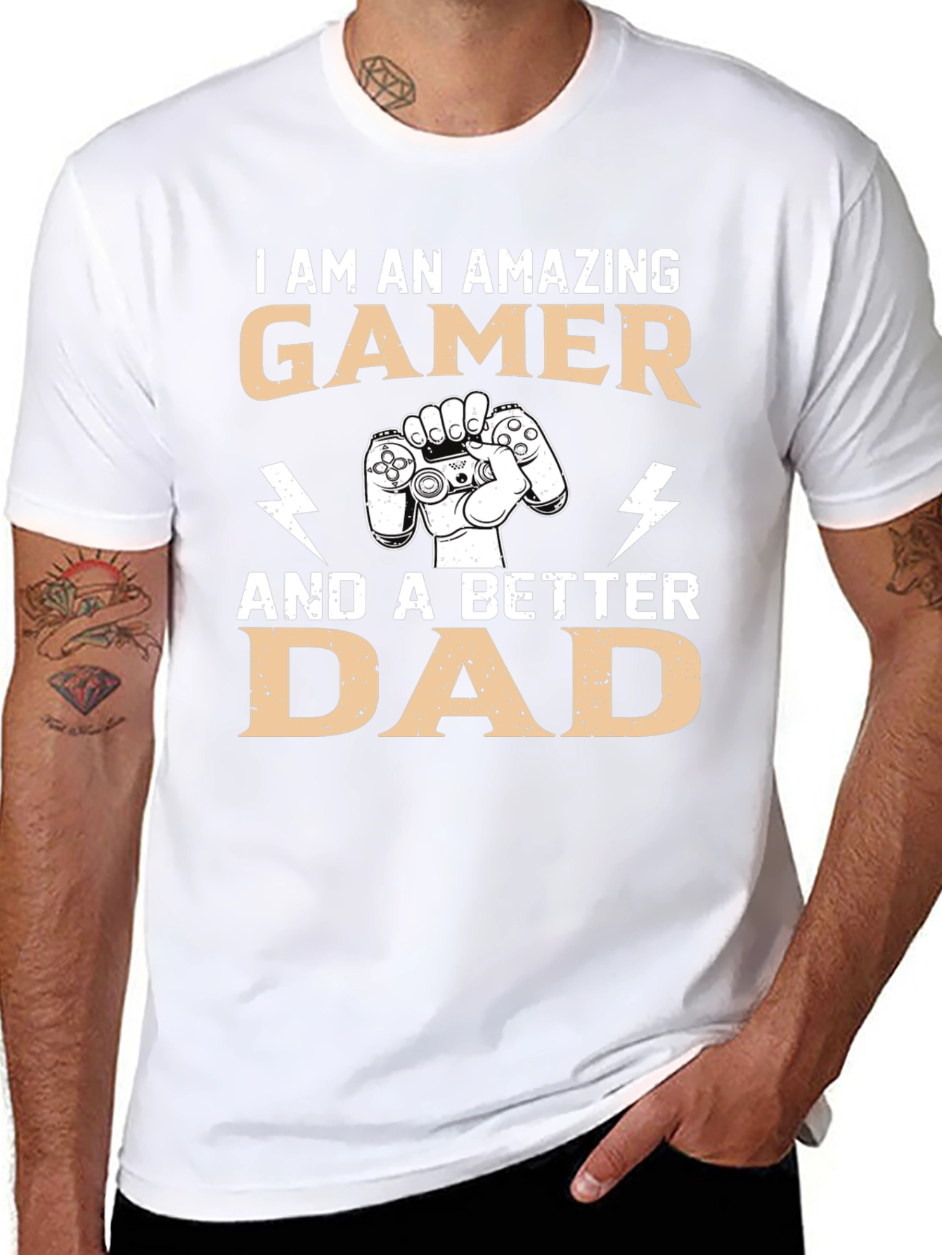 Amazing Gamer Dad Graphic T-Shirt