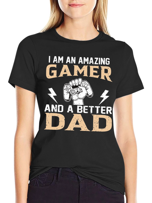Amazing Gamer Dad Graphic T-Shirt