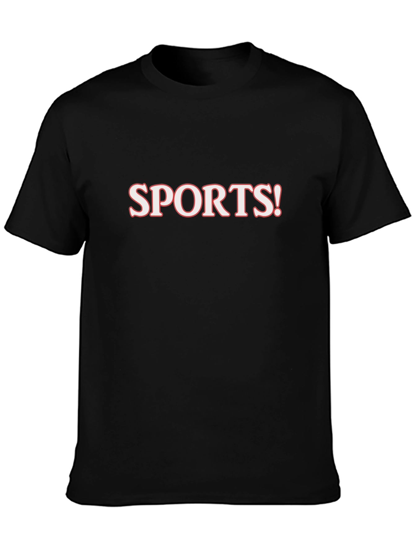 Sports! Mens Black Graphic T-Shirt