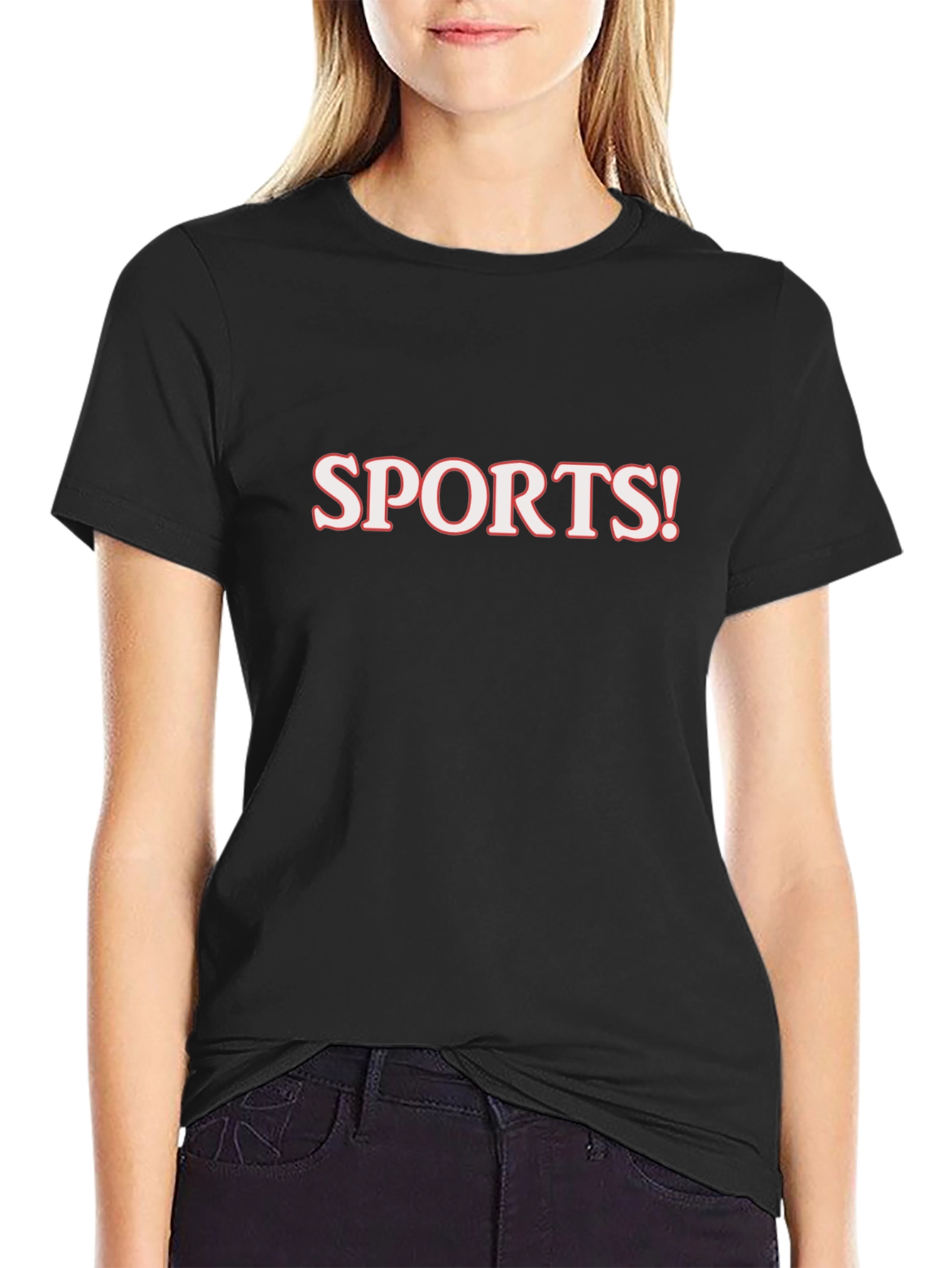 Sports! Mens Black Graphic T-Shirt