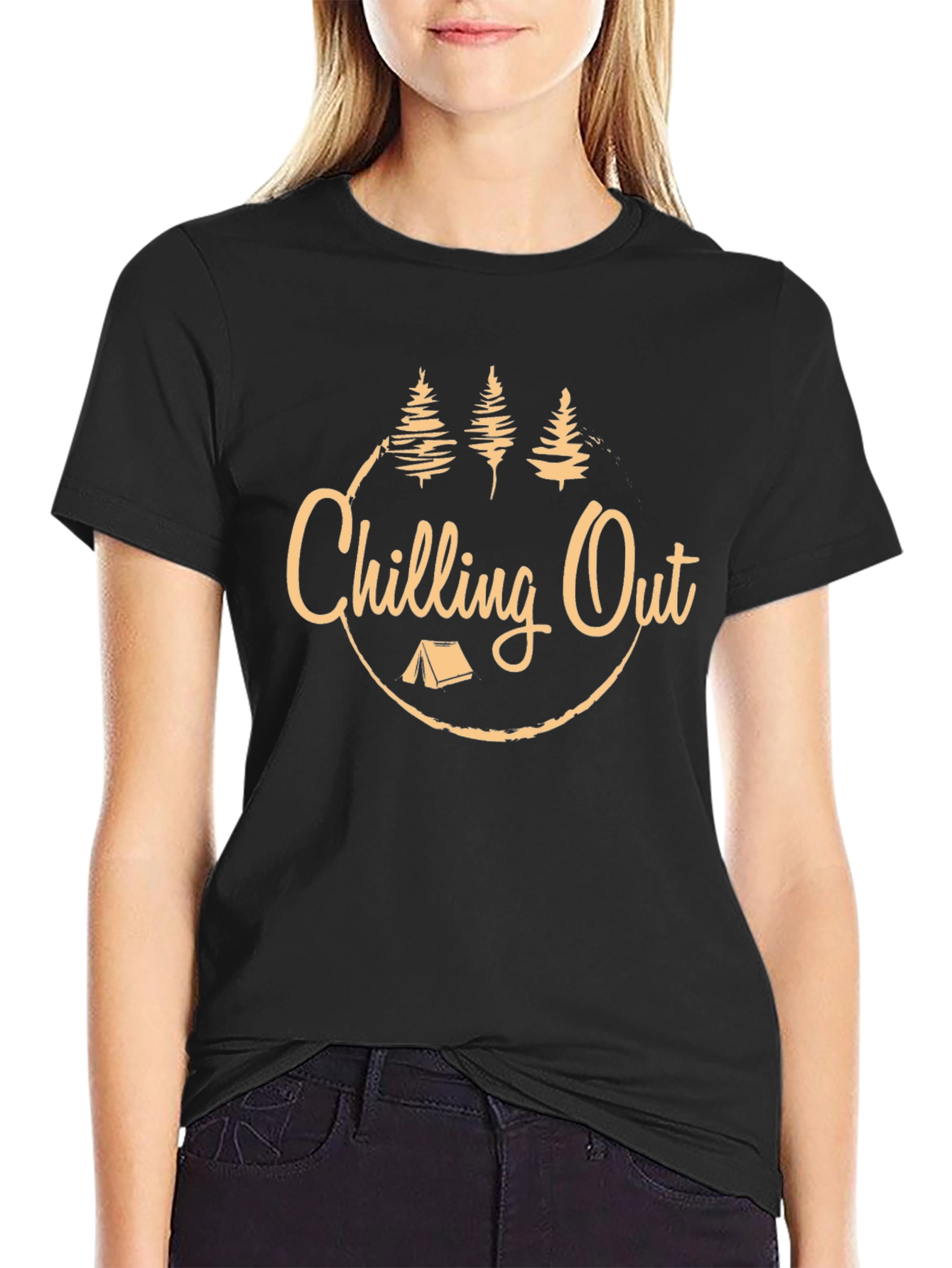 Chilling Out Camping Graphic T-Shirt
