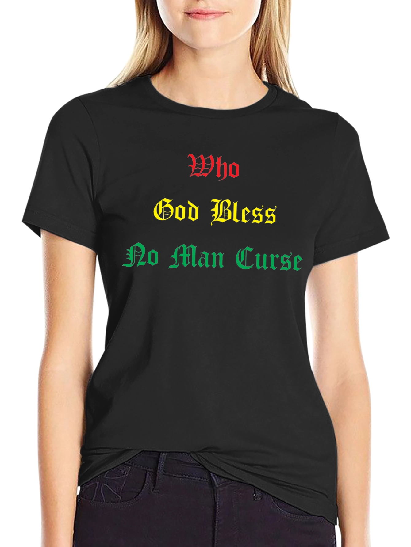 Rasta T-Shirt: Who God Bless No Man Curse