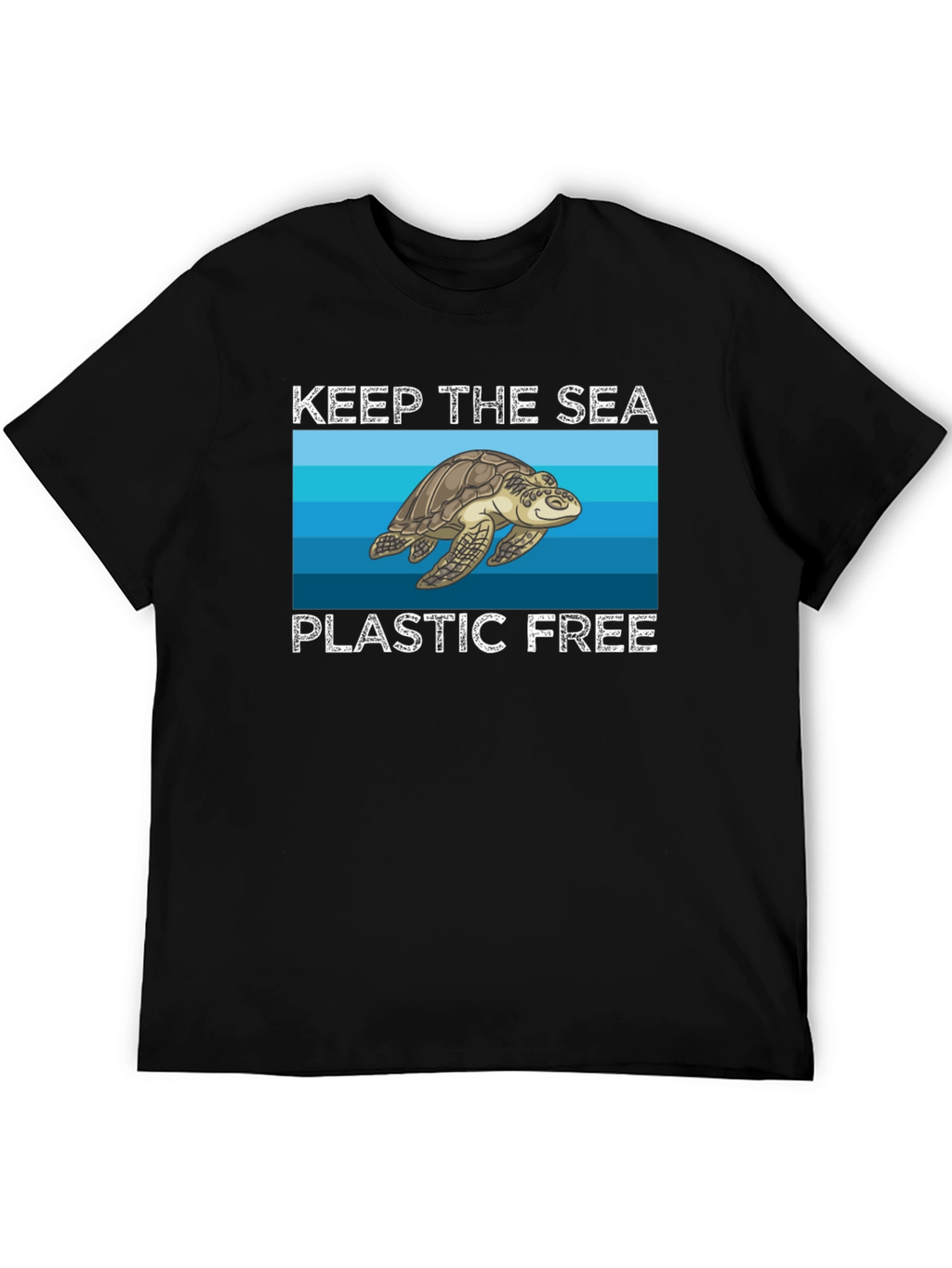 Keep the Sea Plastic Free Turtle Graphic Tee