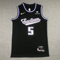 Men's Sacramento Kings De'Aaron Fox Black Fast Break Replica Jerseys City Edition