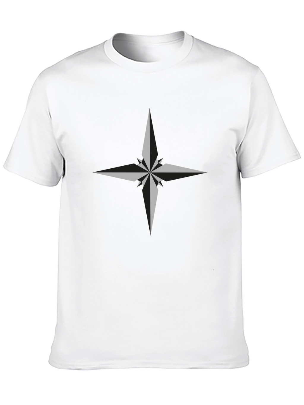 Stylish Compass Rose Black T-Shirt for Men