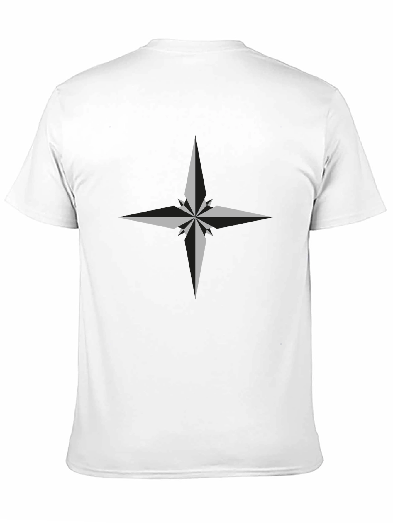 Stylish Compass Rose Black T-Shirt for Men