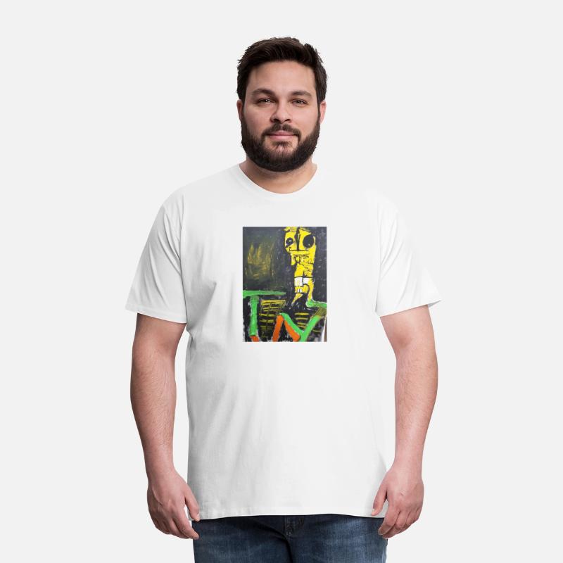 Abstract Yellow Figure with LUV Text