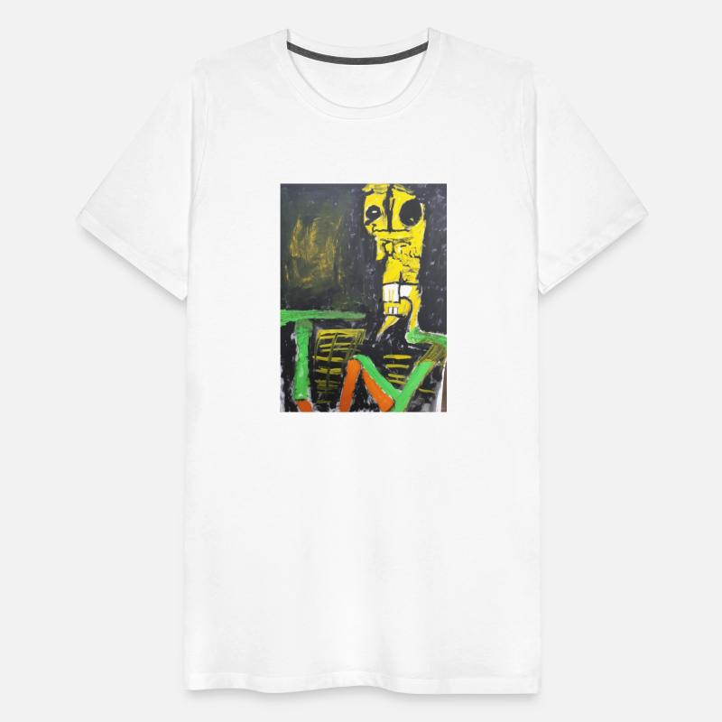Abstract Yellow Figure with LUV Text