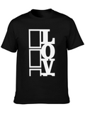 Love Graphic Print Tee - Stylish Black T-Shirt