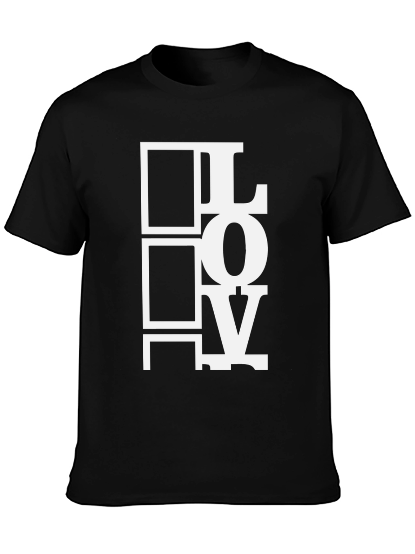 Love Graphic Print Tee - Stylish Black T-Shirt