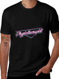 Retro Physiotherapist Graphic T-Shirt - Black