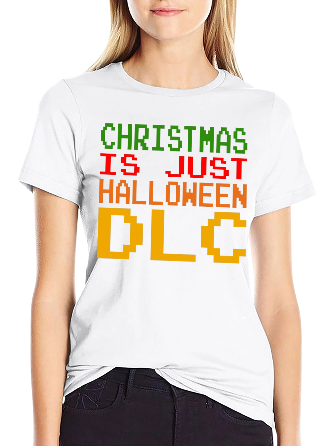 Christmas is Just Halloween DLC Funny Graphic Tee