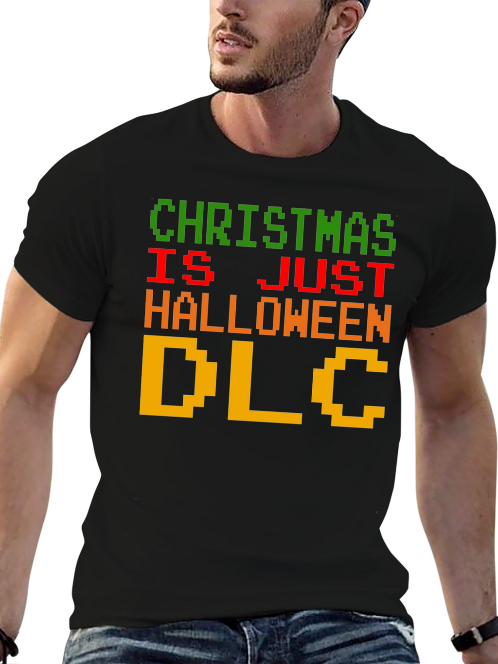 Christmas is Just Halloween DLC Funny Graphic Tee