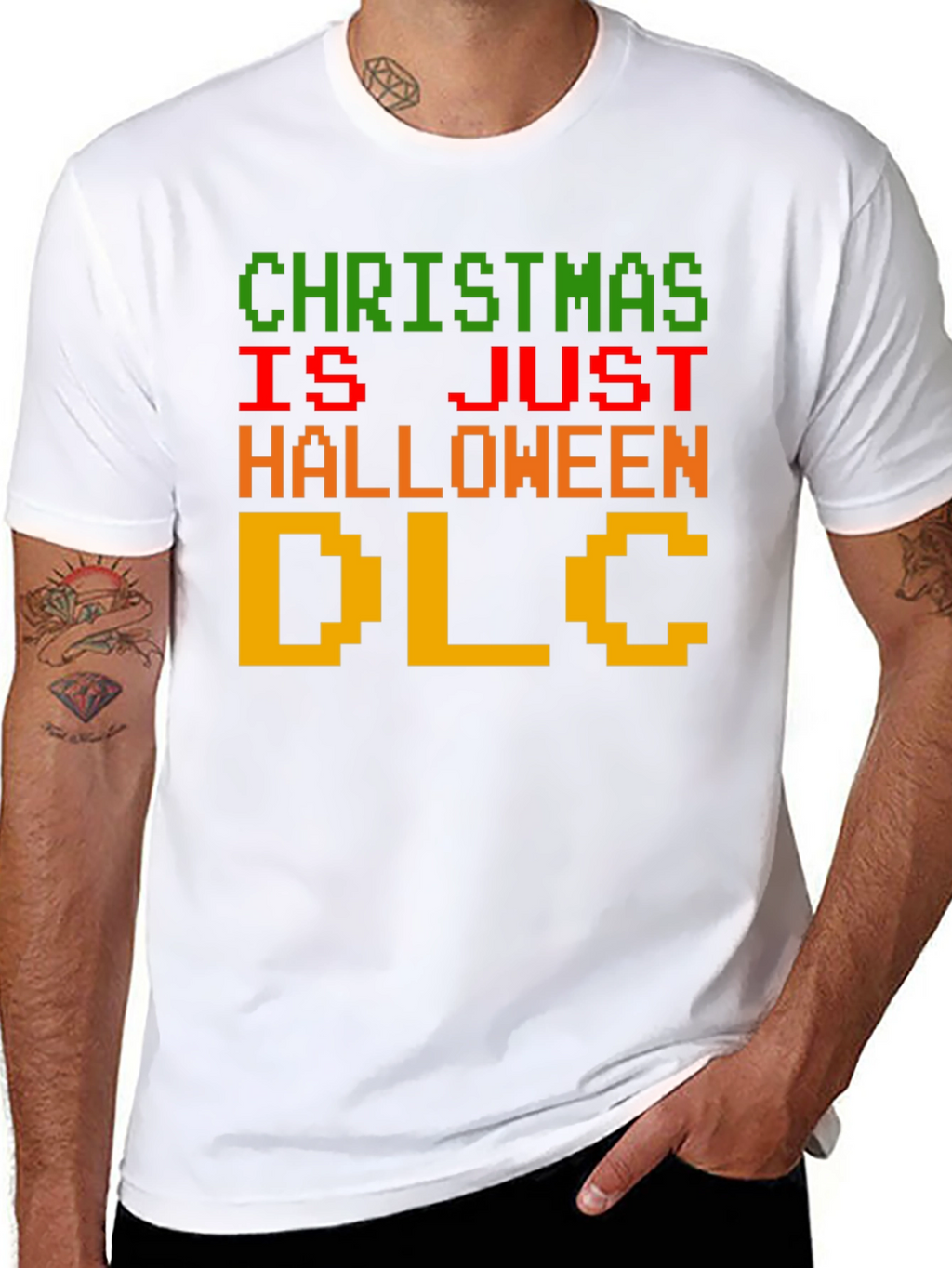 Christmas is Just Halloween DLC Funny Graphic Tee